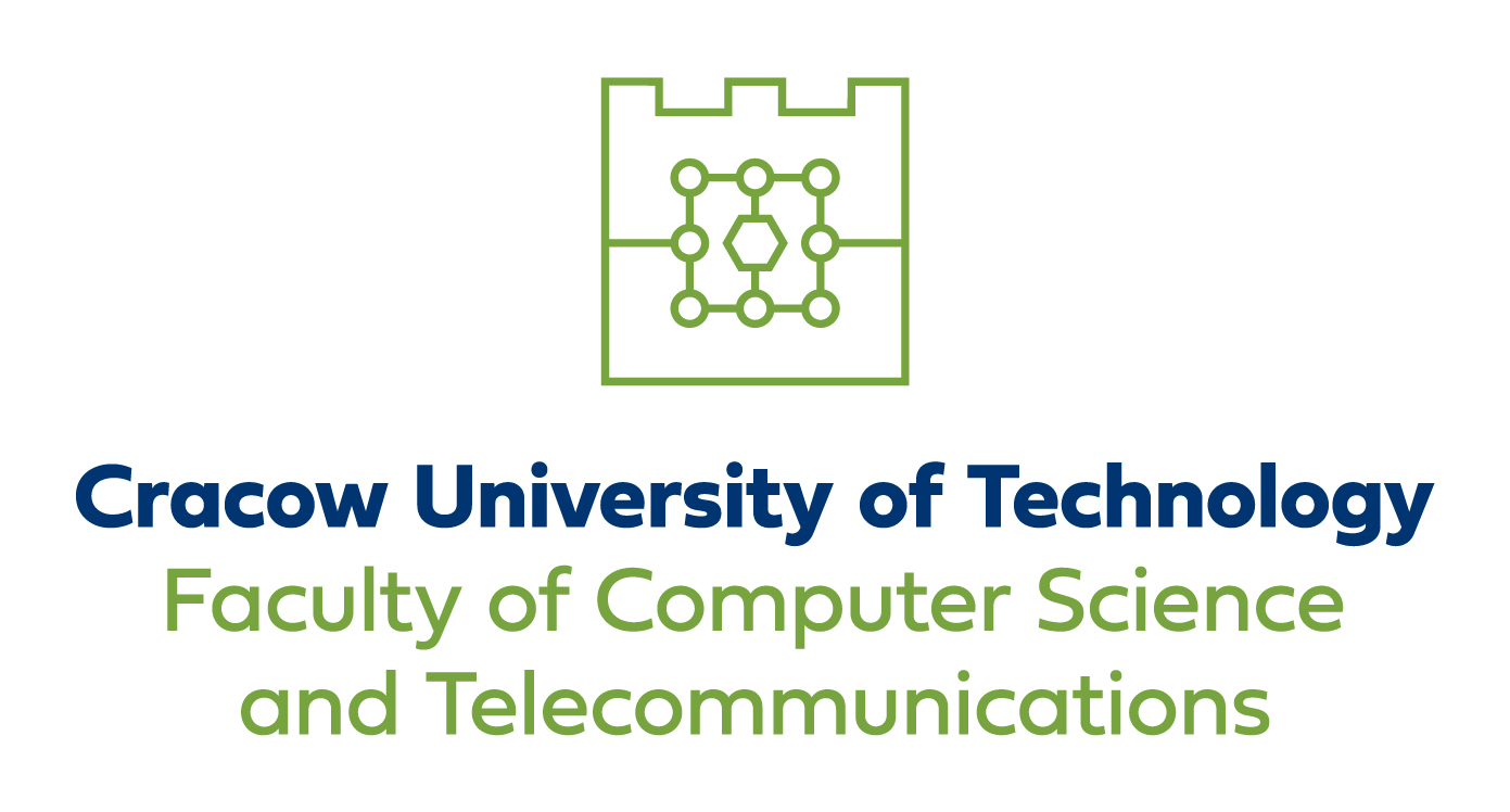 Logo of the Faculty of Computer Science and Telecommunications at the Cracow University of Technology. Offer of cooperation.